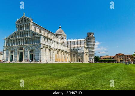 Various views of the Leaning Tower Stock Photo