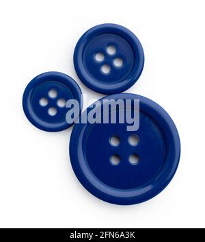 Large plastic clothes button isolated on white background Stock Photo