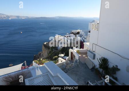 Santorini, Greece. 04 Oct 2017. General views of the town Stock Photo