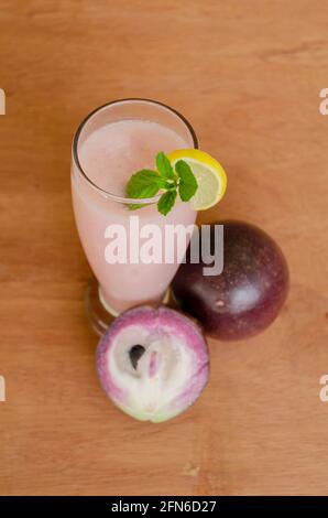 Pink Star Apple Juice Stock Photo