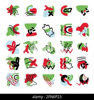 set of geometrical shapes for abstract backgrounds Stock Vector