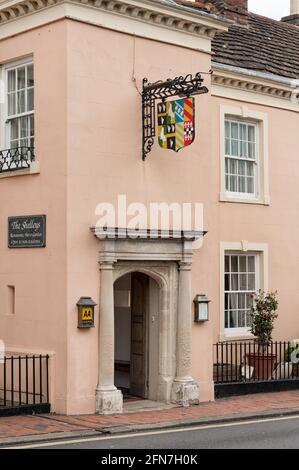 LEWES, EAST SUSSEX, UK - APRIL 29, 2012:  Exterior view of The Shelleys Hotel in the High Street Stock Photo