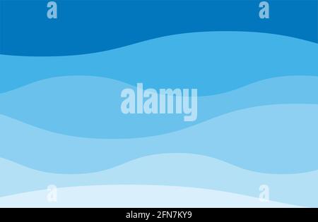 Blue zigzag wave line. Aque graphic, abstract background.  Modern flat design . Stock Vector