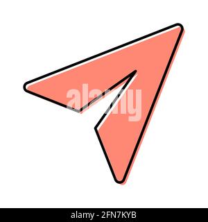 Send web icon isolated on white background. Message symbol for website, app etc . Stock Vector