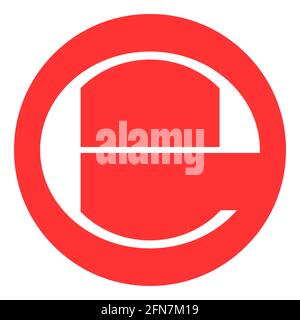 Estimated sign isolated on white background. Label mark vector illustration . Stock Vector