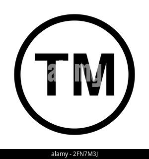 Trade mark icon symbol. TM sign trademark vector black law Stock Vector ...