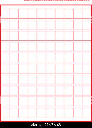 Squared manuscript icon paper vector file, isolated illustration . Stock Vector