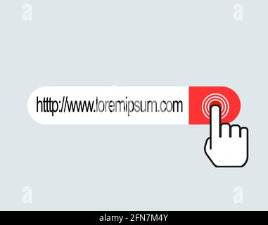 WWW internet search bar icon isolated on background.  Tool for web site, app, ui and logo . Stock Vector