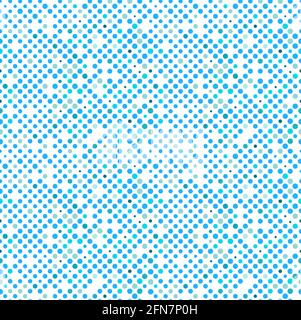 Dots pattern. Blue circles different sizes on white background. Technology background. Vector illustration for web banner, cloth, wrapping paper Stock Vector