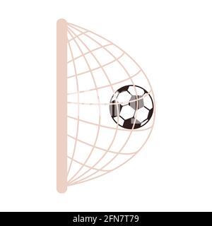 Soccer ball, simple style, icon. Vector illustration isolated on white background. Stock Vector