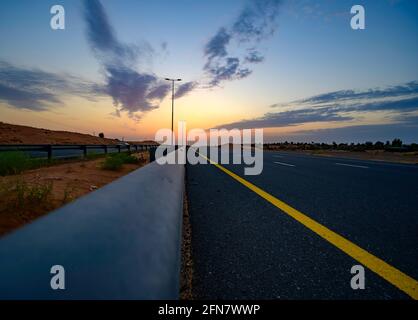 Sunset Road Stock Photo