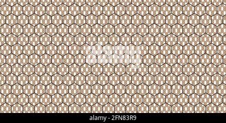 Abstract background of brown hexagons Stock Vector