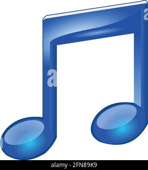 Vector image of Music and audio icon, isolated on white background. Stock Vector