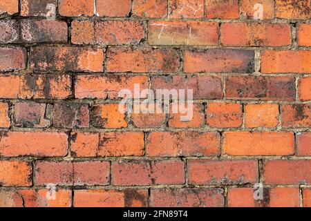 Abstract background of a close up of a Victorian red brick wall Stock Photo