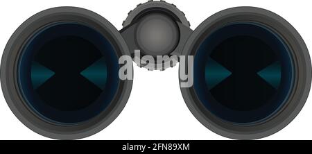 Vector image of binocular, binoculars icon isolated on white background. Stock Vector