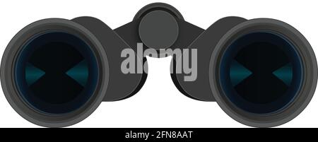 Vector image of binocular, binoculars icon isolated on white background. Stock Vector