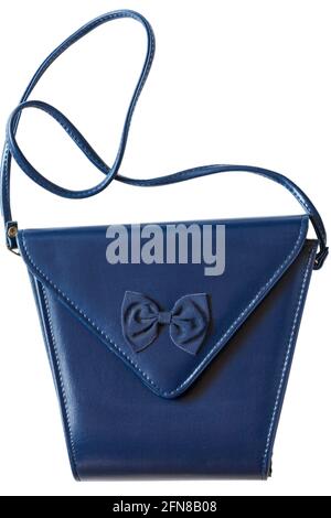 Blue handbag isolated on white background Stock Photo