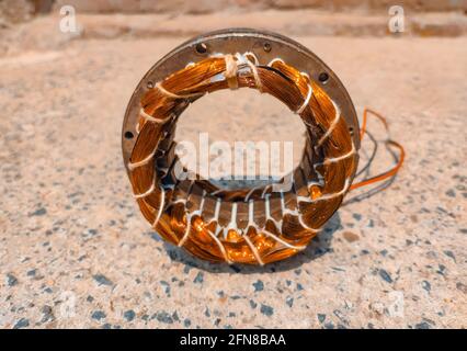 A internal parts of motor front view Stock Photo