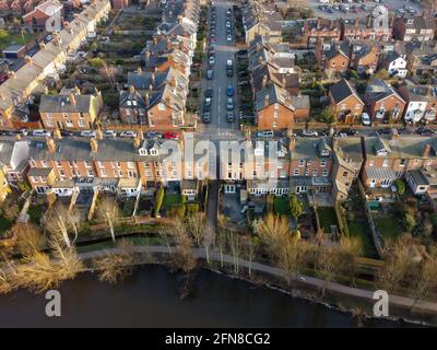 Dorking, Surrey UK: Residential houses in beautiful market town in the Surrey Hills Stock Photo