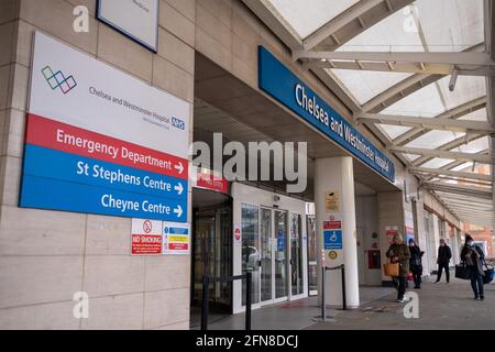 London-August 2022: Chelsea and Westminster Hospital on Fulham Road in west London Stock Photo