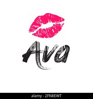 Ava Name Fabric Wallpaper and Home Decor  Spoonflower