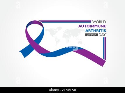 Vector Illustration of World Autoimmune Arthritis Day observed on 20th May Stock Vector