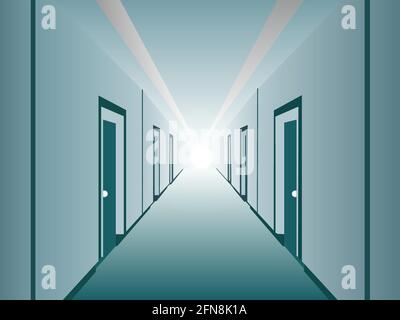 3D View of a Big room in vector format Stock Vector