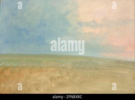 Landscape Background, 1846-1848. Stock Photo