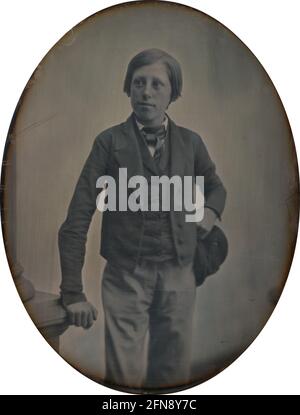 Portrait of a Boy, 1853-1855. Stock Photo