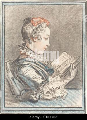 Young Girl Reading &quot;H&#xe9;loise and Ab&#xe9;lard&quot;, 1770. Stock Photo