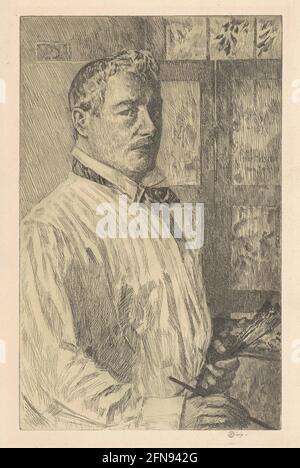 Self-Portrait, 1916. Stock Photo