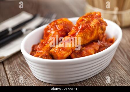 Chicken Cacciatora Italian traditional recipe. High quality photo Stock Photo