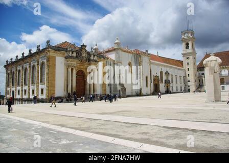 Main square of the university, Coimbra, Portugal Stock Photo