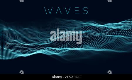 Music wave background. Vector sound wave abstract background. Big data visualization . Stock Vector