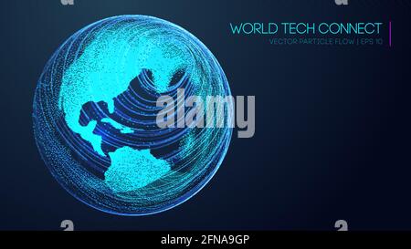 Internet technology cyberspace, and visual energy. Computer world connectivity structure analysis. Internet network and science, technology background Stock Vector