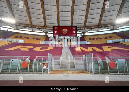 Rome, Italy. 15th May, 2021. The olimpic stadium at the Roma vs Lazio Serie A League Credit: Roberto Ramaccia/Alamy Live News Stock Photo