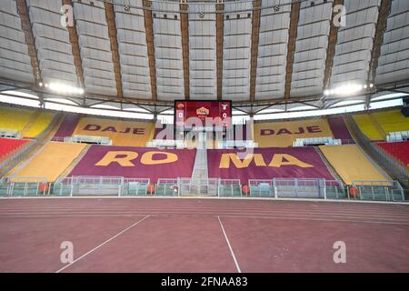 Rome, Italy. 15th May, 2021. The olimpic stadium at the Roma vs Lazio Serie A League Credit: Roberto Ramaccia/Alamy Live News Stock Photo