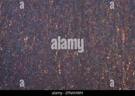 rusty and weathered sheet metal panel Stock Photo