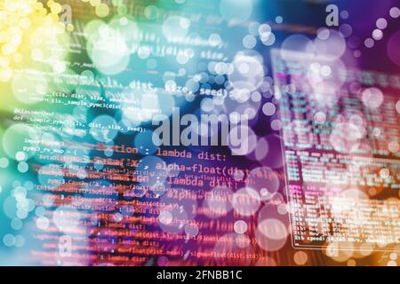 Digital technology on display. HTML5 in editor for website development. Stock Photo