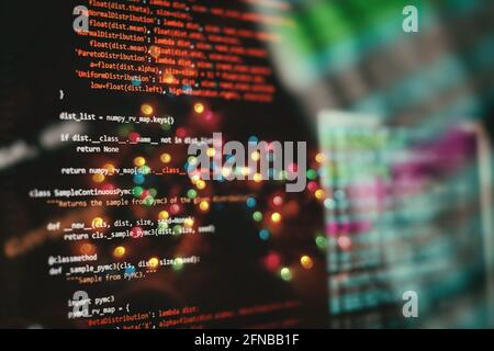 Digital technology on display. HTML5 in editor for website development. Stock Photo