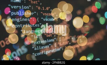 Innovative startup project. Website programming code. IT business. Stock Photo