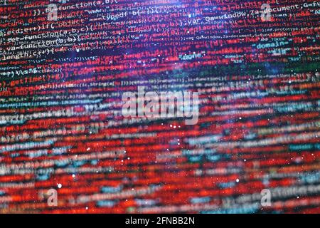 Digital technology on display. HTML5 in editor for website development. Stock Photo