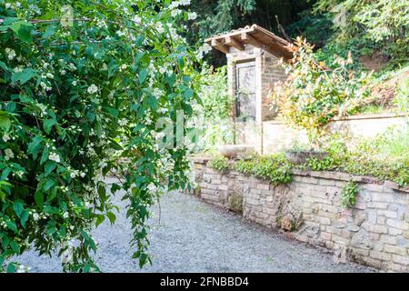 Flour stone grinding mill in Piacenza Italy Stock Photo