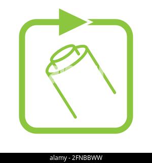 Recycling badge with a battery icon, vector illustration Stock Vector