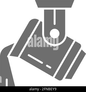 Casting metal, steel production, metallurgy gray icon. Stock Vector