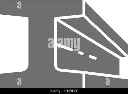 Steel beam product, metallurgy product gray icon. Stock Vector