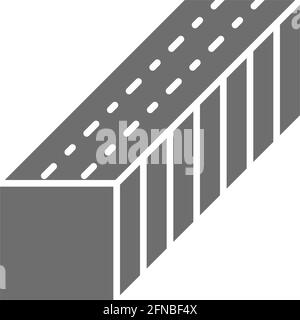 Vector nail file, manicure buffer gray icon. Stock Vector