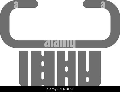 Hand grip nail, manicure brush gray icon. Stock Vector