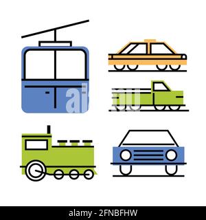 transport line and fill Stock Vector
