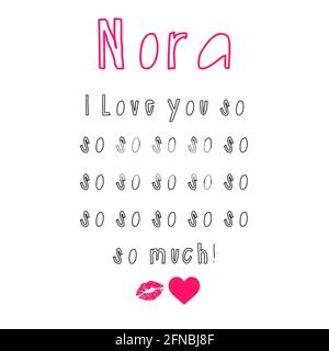 nora girl name Stock Photo - Alamy